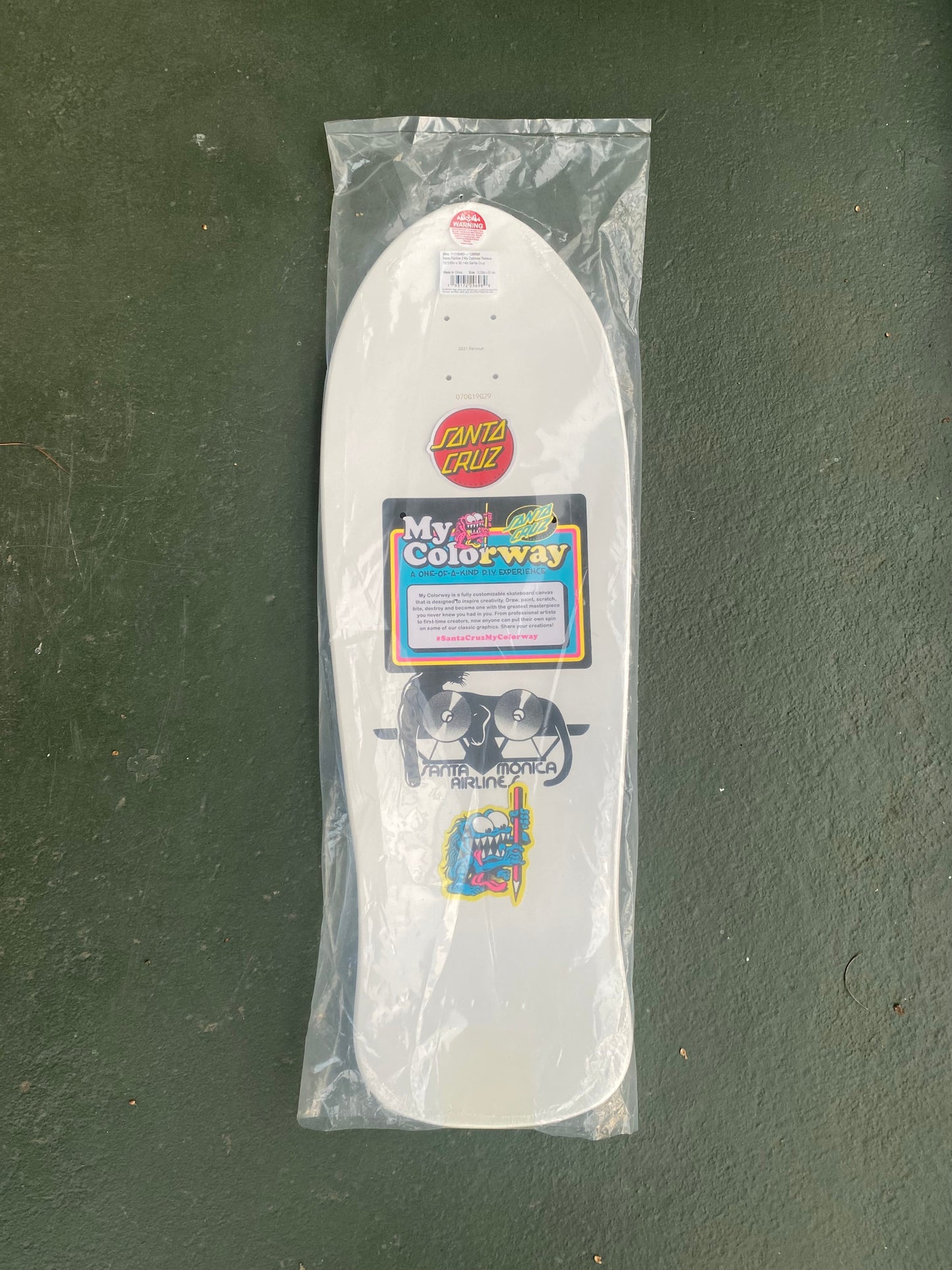 SMA Natas Panther 2, My Colorway Reissue by Santa Cruz Skateboards. 10.538in X 30.14in
